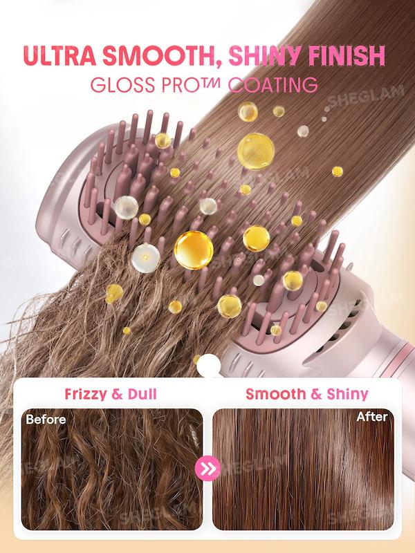 برس حرارتی صاف‌کننده مو شیگلم مدل Blowout Bliss