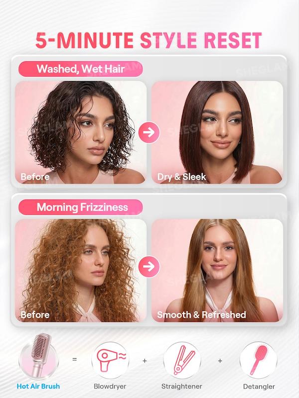 برس حرارتی صاف‌کننده مو شیگلم مدل Blowout Bliss