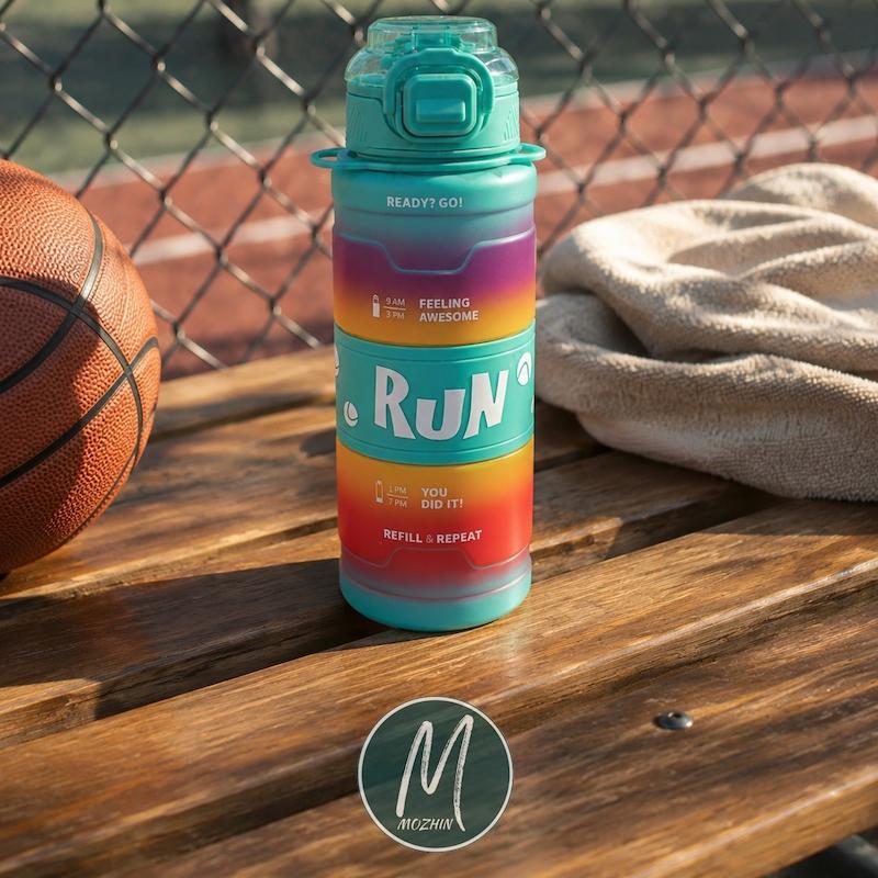 قمقمه 800 میل RUN آبی