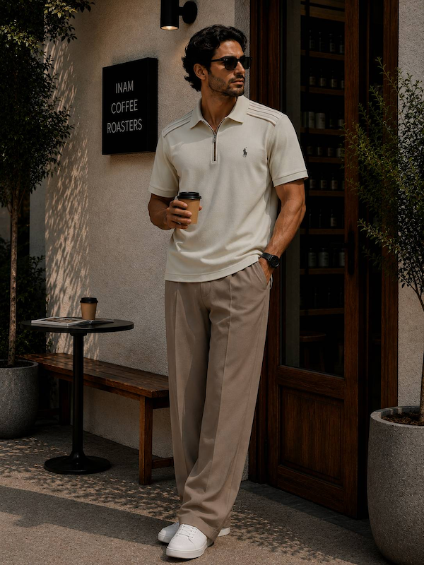 تیشرت نیم زیپ POLO