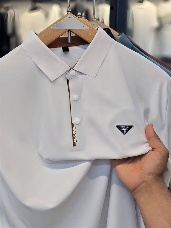تیشرت یقه دار اورجینال Prada