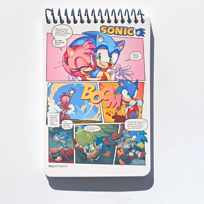 دفترچه پیل 100 برگ A6 طرح SONIC