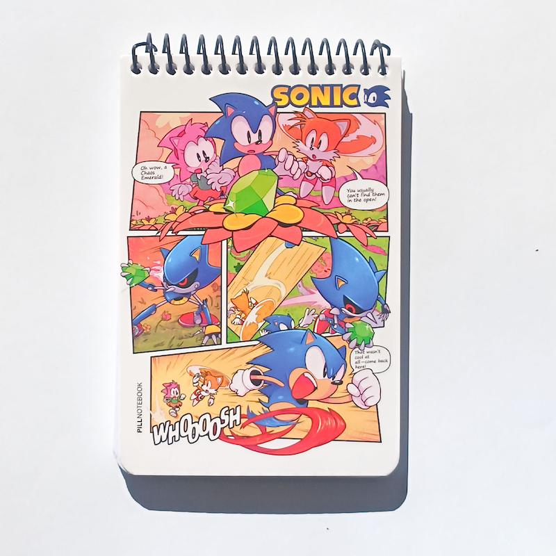دفترچه پیل 100 برگ A6 طرح SONIC