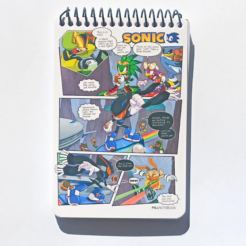 دفترچه پیل 100 برگ A6 طرح SONIC