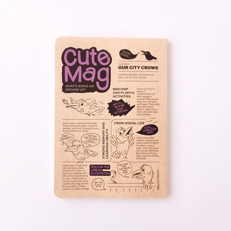 دفتر هاشیه دار A6 پیل مدل cute mag 