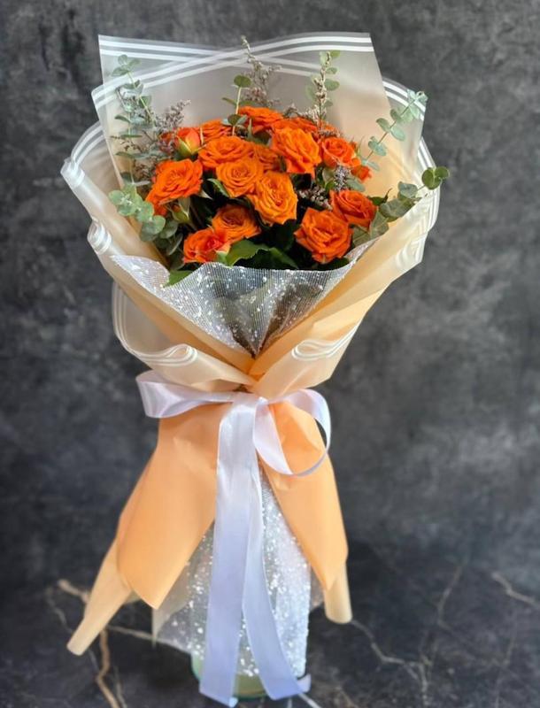 دسته گل نارنجی پاییزی 