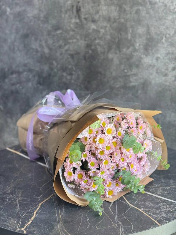 دسته گل داوودی صورتی| انتخاب شیک و متفاوت