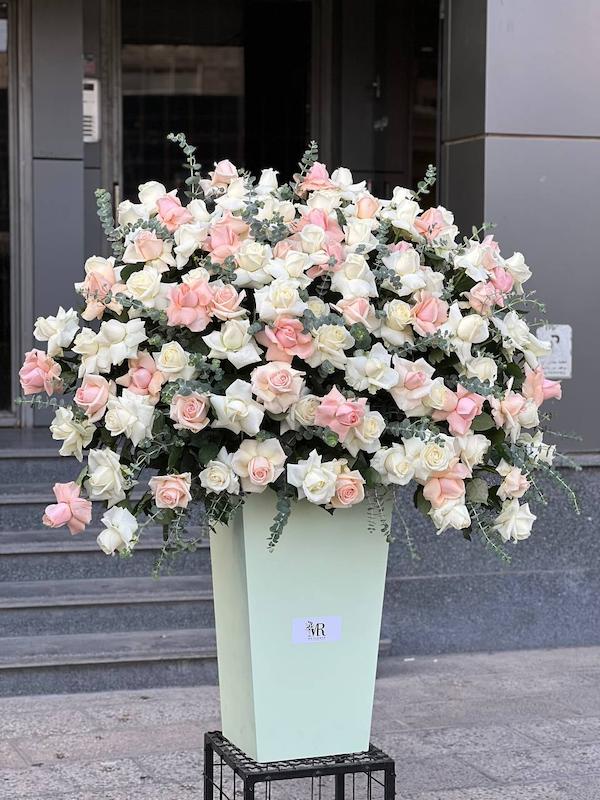 باکس گل رز لوکس و لاکچری| ترکیب رز های رنگی