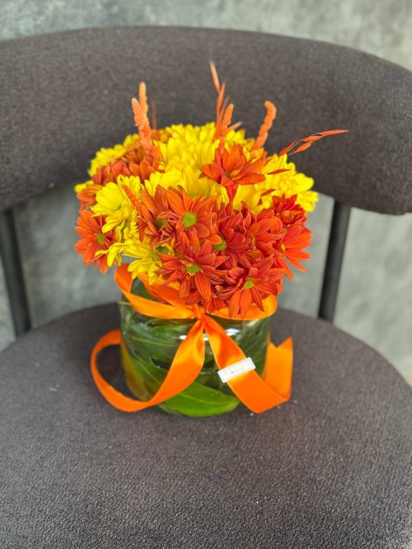 جارگل داوودی زرد و نارنجی 