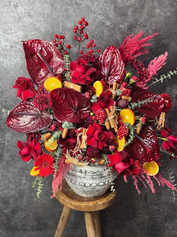 کوزه یلدایی آنتریوم و رز