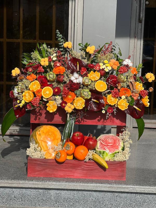 باکس دو طبقه یلدایی - مناسب هدیه به تازه عروس