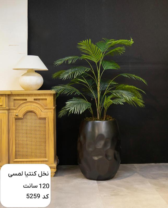 درختچه مصنوعی نخل کنتیا لمسی - ارتفاع 120 سانتی متر 