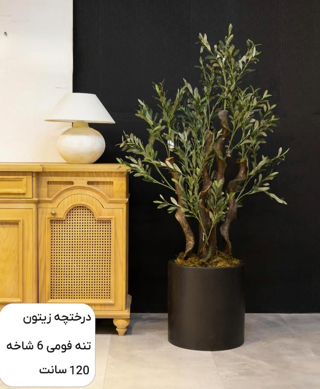 درختچه مصنوعی زیتون تنه فومی ۶ شاخه