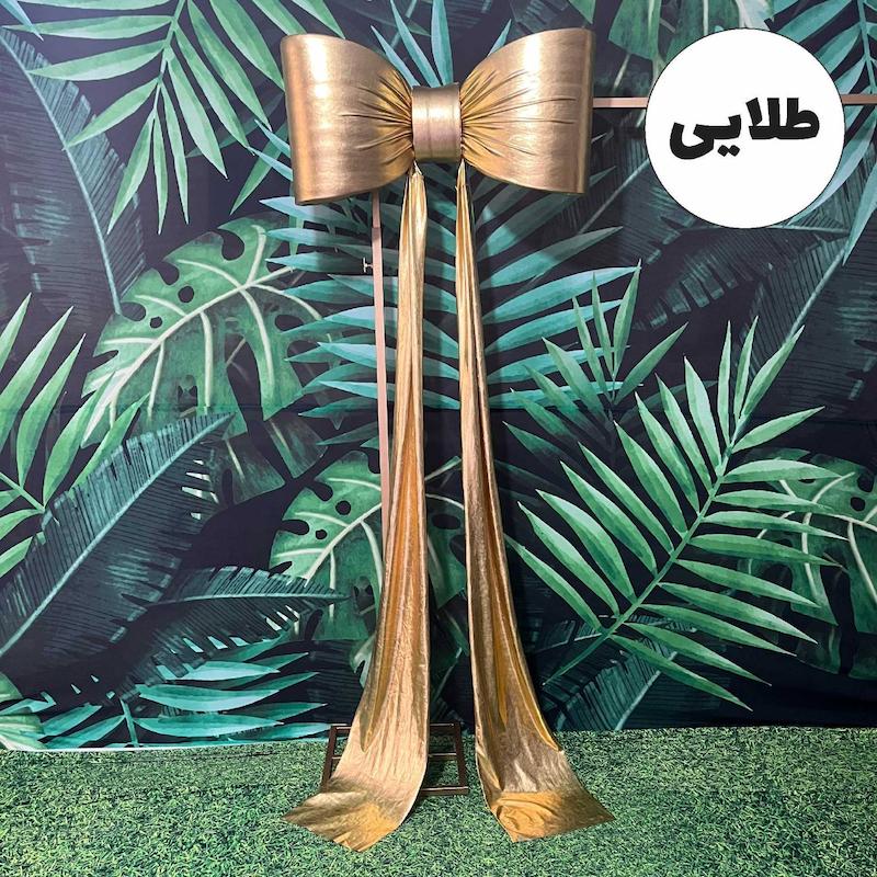 پاپیون ماشین عروس و جشن رنگ طلایی