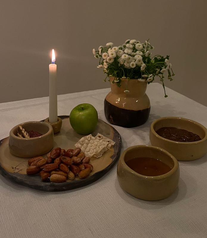 ظروف هفت سین سفالی دفرمه 