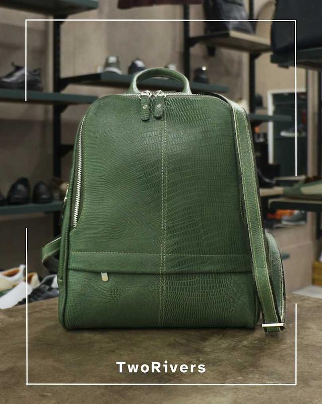  کوله پشتی چرم زنانه two rivers کد 12