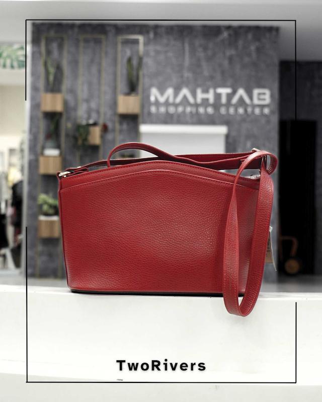 کیف دوشی چرم زنانه  two rivers کد w095 خورشیدی