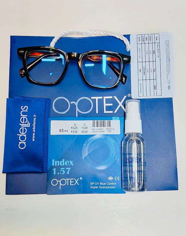 عدسی بلوکنترل نشکن اوپتکس 1.57 optex 