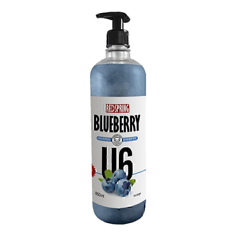 شامپو سگ U6 با عصاره بلوبری رداسپرینگ Redspring Blueberry Universal Shampoo U6 حجم 850 میلی لیتر