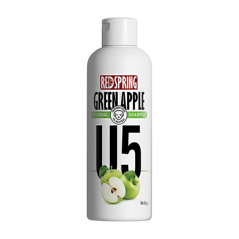 شامپو سگ U5 روزانه با رایحه سیب ترش رداسپرینگ Redspring Green Apple Shampoo U5 حجم 300 میلی لیتر