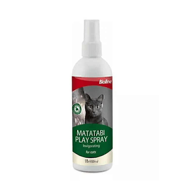 اسپری شادی‌آور ماتاتابی گربه بایولاین Bioline Matatabi Play Spray Invigorating for Cat حجم ۱۷۵میلی لیتر