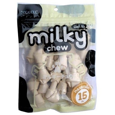 تشویقی فلورایدی مخصوص سگ Milky chew با طعم شیر - 15عددی