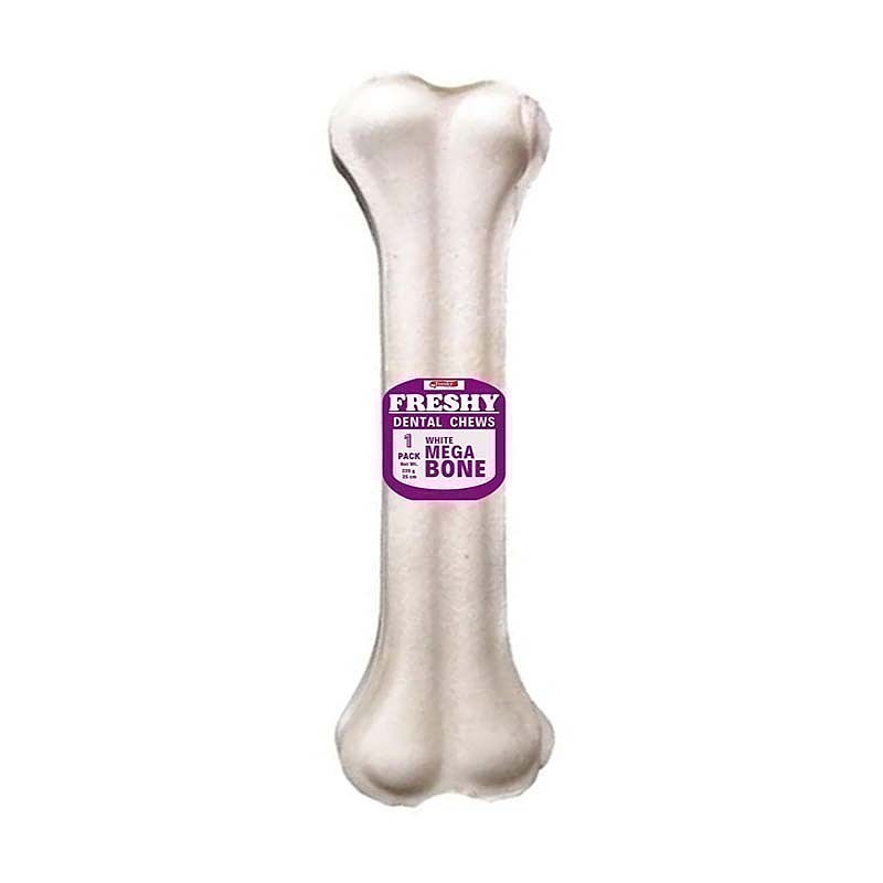 استخوان تشویقی دنتال سگ فرشی Freshy Dental White Mega Bones وزن 220 گرم