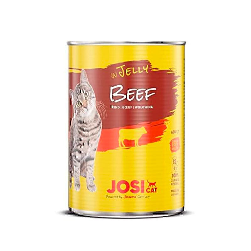 کنسرو غذای گربه جوسرا با طعم گوشت گاو Josicat Beef In Jelly وزن 400 گرم