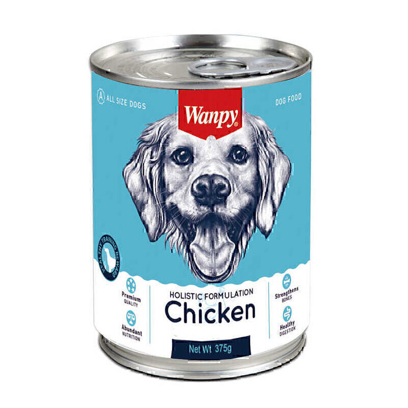 کنسرو سگ ونپی با طعم مرغ Wanpy Chicken Dog Food وزن 375 گرم