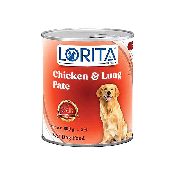 کنسرو سگ لوریتا Lorita با طعم مرغ و جگر سفید 400g