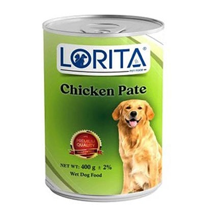 کنسرو پته سگ لوریتا با طعم مرغ Lorita chicken pate وزن 400 گرم