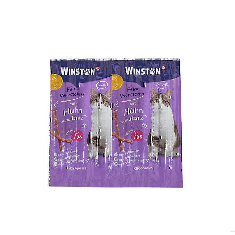 اسنک تشویقی گربه وینستون با طعم مرغ و اردک Winston Chicken & Duck بسته 5 عددی