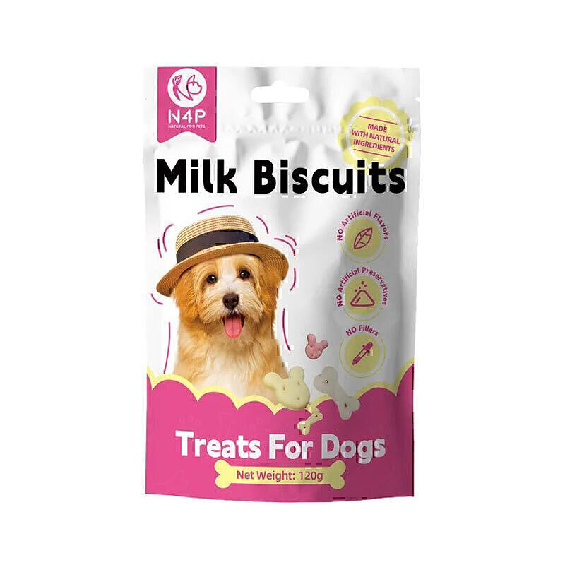 بیسکویت تشویقی سگ ان فور پی با طعم شیر N4p Milk Biscuits وزن 120 گرم