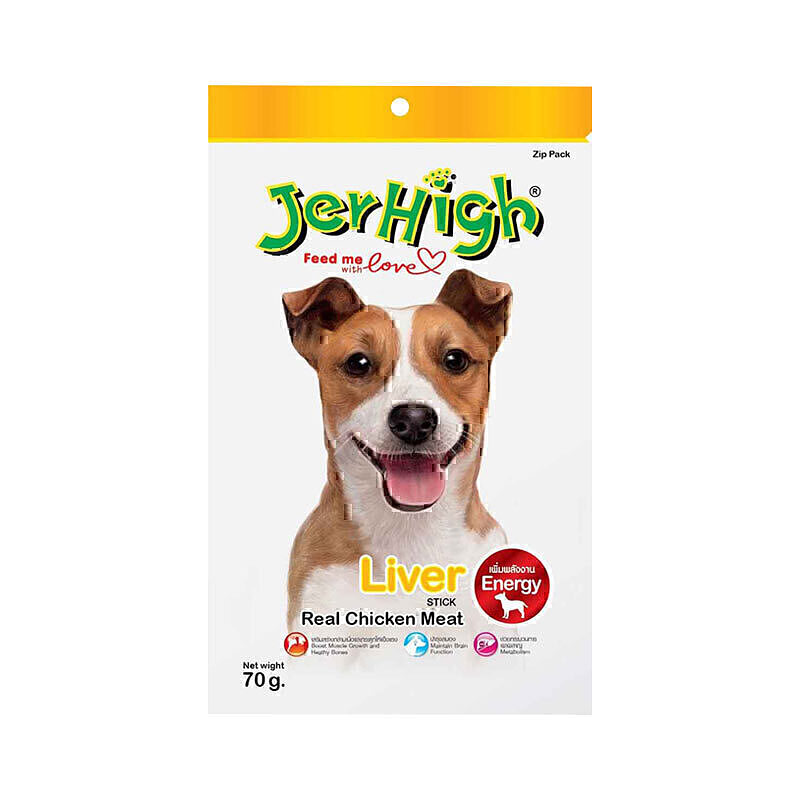 تشویقی سگ با طعم جگر جرهای Jerhigh Stick Liver وزن 60 گرم