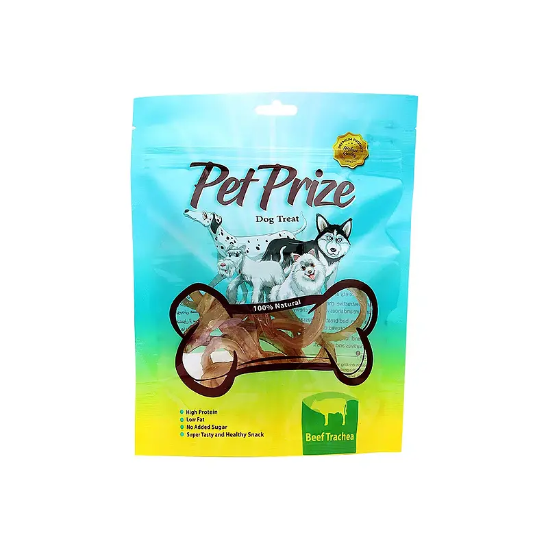 تشویقی نای گاو پت پرایز مخصوص سگ Pet prize beef trachea وزن ۵۰ گرم