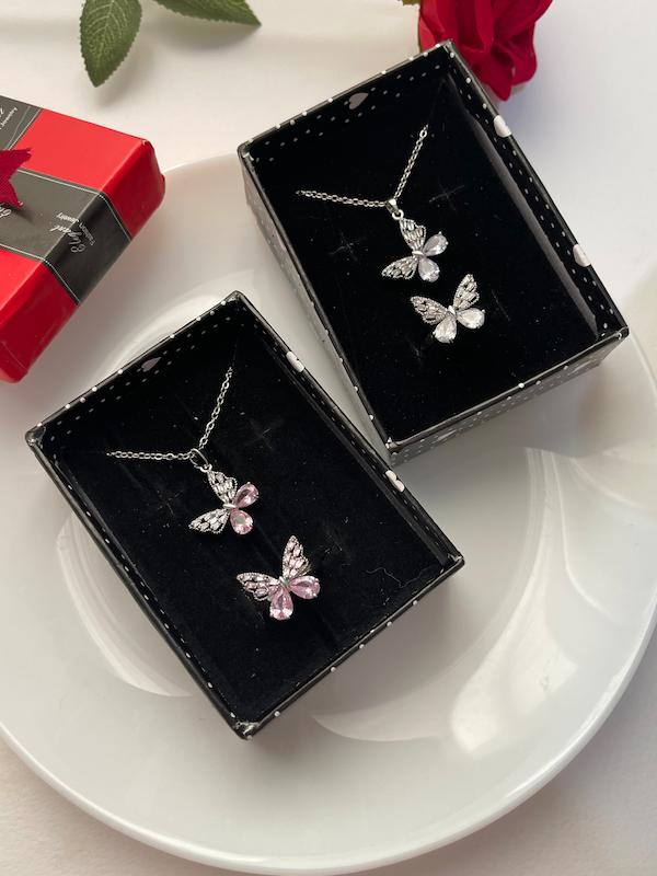 گردنبند و انگشتر پروانه