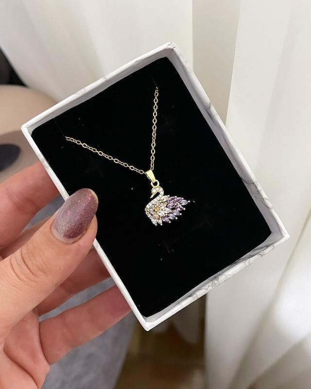 گردنبند قو طلایی 