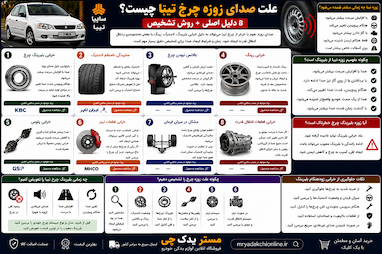 علت زوزه چرخ تیبا چیست؟ | 8 دلیل اصلی + روش تشخیص