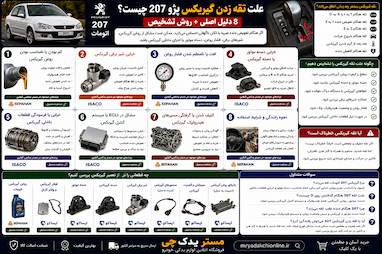 علت تقه زدن گیربکس پژو 207 اتومات چیست؟ | 8 دلیل اصلی