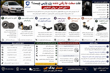علت سخت جا رفتن دنده پژو پارس چیست؟ 7 دلیل اصلی + روش تشخیص