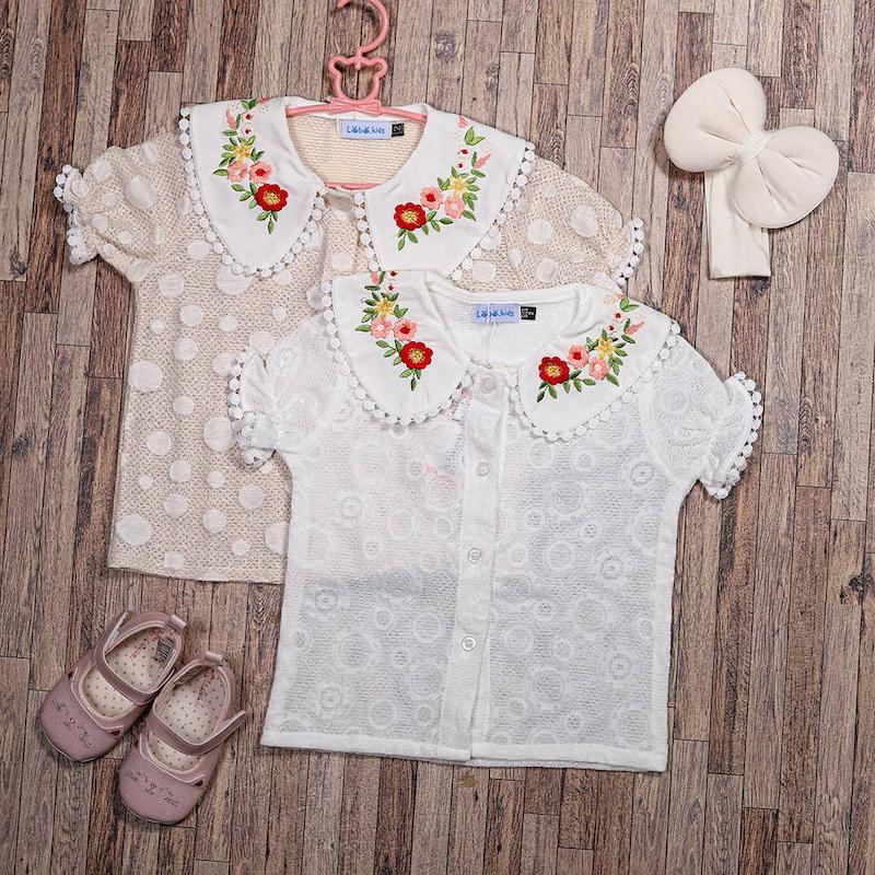 بلوز یقه گلدوزی