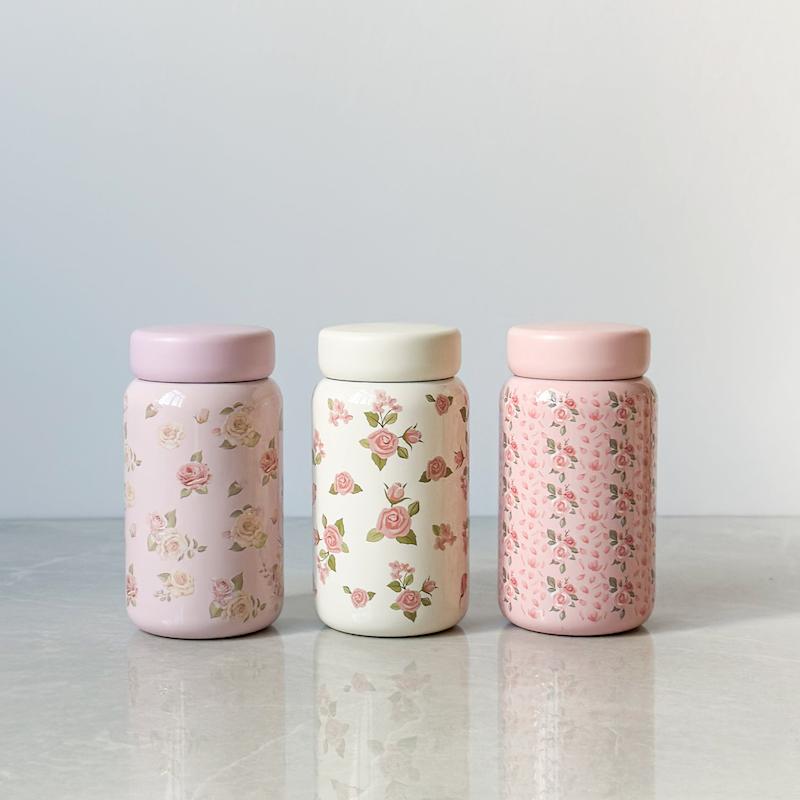 تراول ماگ استوانه ای گلدار 200ml