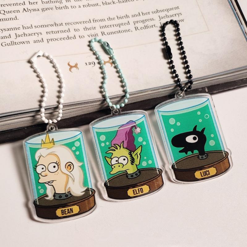 ست آویز Princess Bean و Elfo و Lucy از انیمیشن Disenchantment