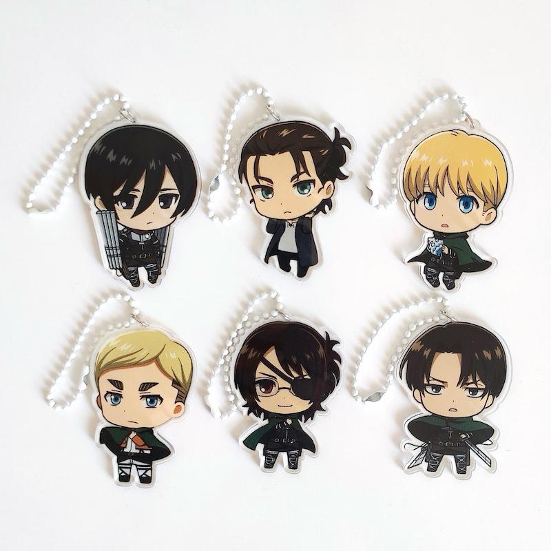 ست آویز Eren , Levi , Mikasa , Hange , Armin , Erwin از انیمه Attack On Titan