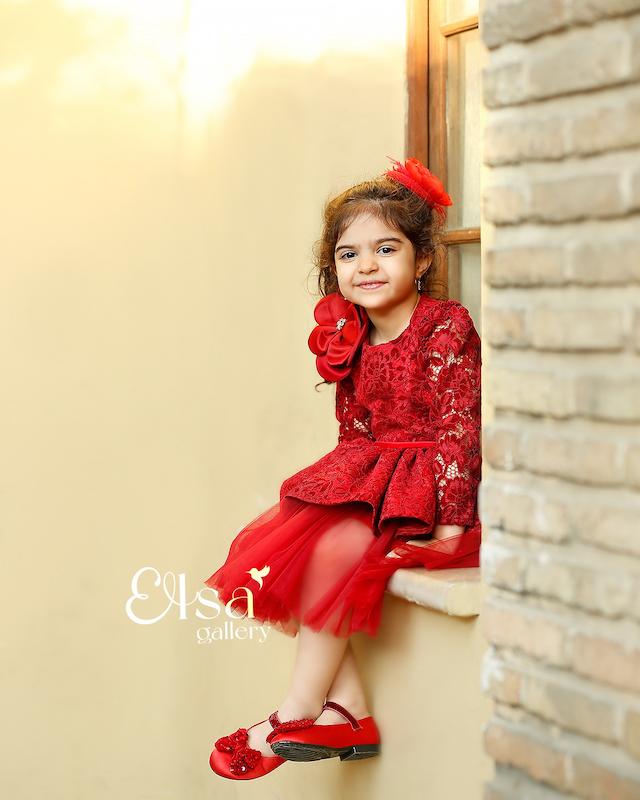 پیراهن روژدا قرمز