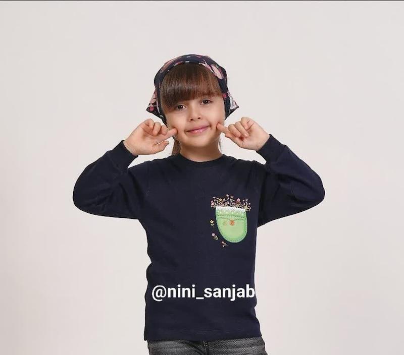 بلوز دخترانه جیب گل