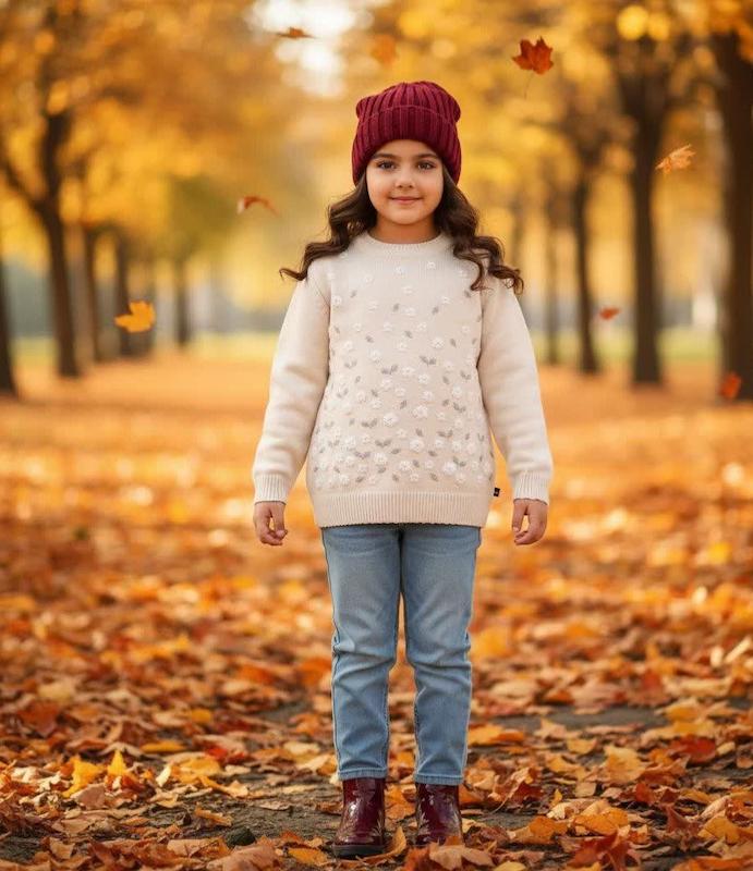 بلوز بافت دخترانه شکوفه