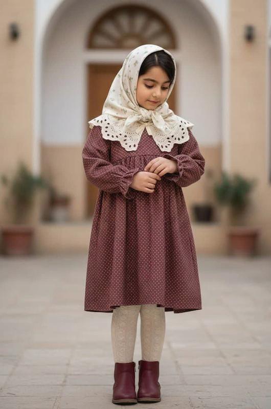 پیراهن خالدار ترلان 