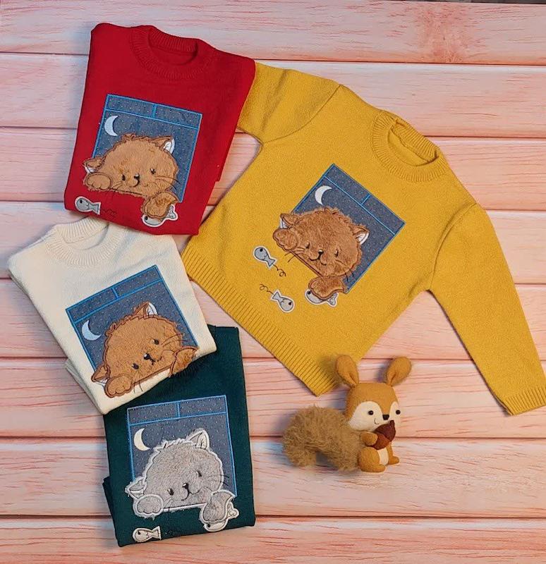 بلوز بافت گربه و ماهی