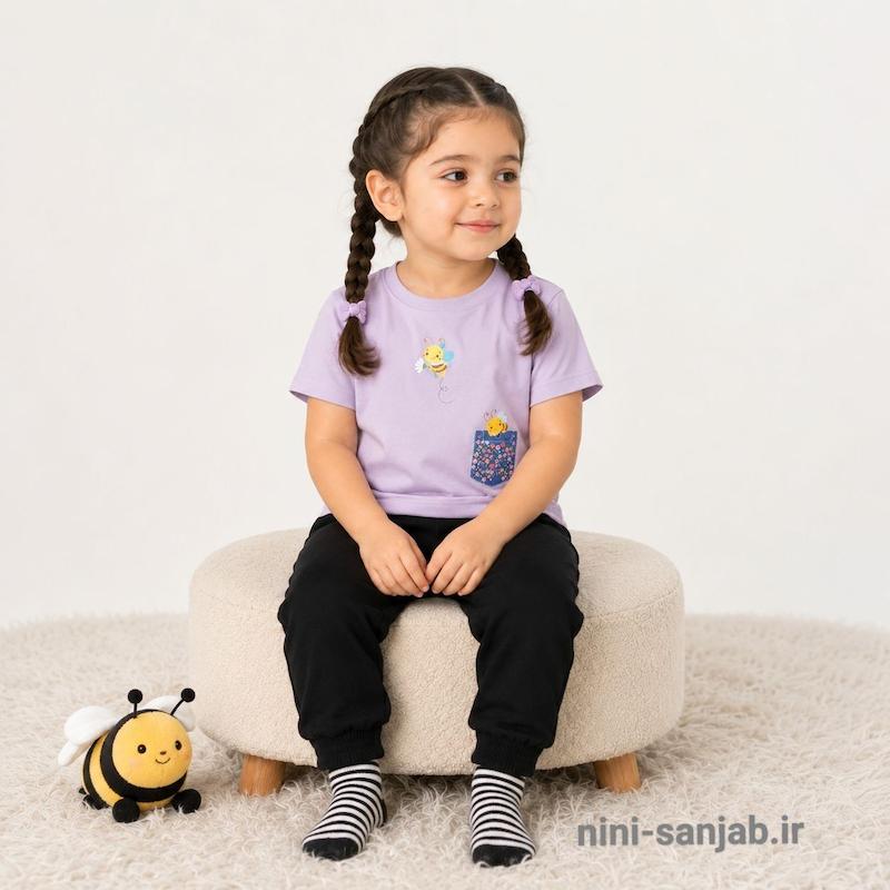 بلوز و ست زنبور طلایی 